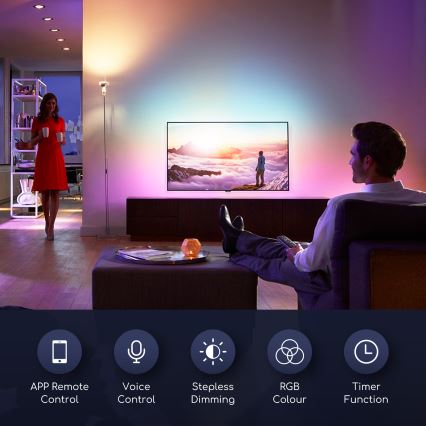 LED RGBW dimbare lamp G45 E14/7W/230V 3000-6500K Wi-Fi - Aigostar