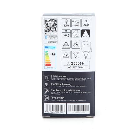 LED RGBW dimbare lamp G45 E14/7W/230V 3000-6500K Wi-Fi - Aigostar