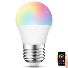 LED RGBW dimbare lamp G45 E27/4W/230V 2700-6500K Wi-Fi - Aigostar