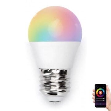 LED RGBW dimbare lamp G45 E27/5W/230V 3000-6500K Wi-Fi - Aigostar