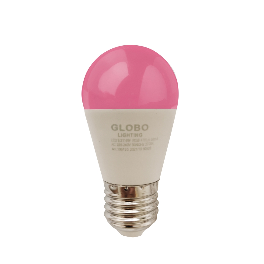 LED RGBW dimbare lamp E27/6W/230V 3000K + afstandsbediening - Globo