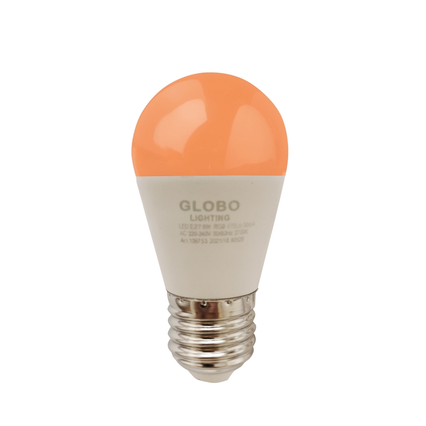 LED RGBW dimbare lamp E27/6W/230V 3000K + afstandsbediening - Globo