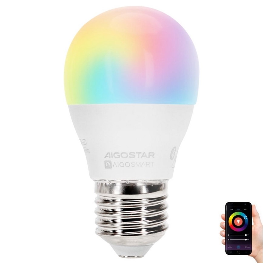 LED RGBW dimbare lamp MESH Smart G45 E27/4,9W/230V 2700-6500K - Aigostar