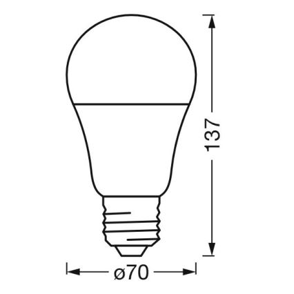 LED RGBW dimbare lamp SMART+ E27/14W/230V 2700-6500K Wi-Fi - Ledvance