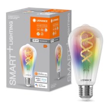 LED RGBW dimbare lamp SMART+ FILAMENT EDISON ST64 E27/4,8W/230V 2700-6500K Wi-Fi - Ledvance