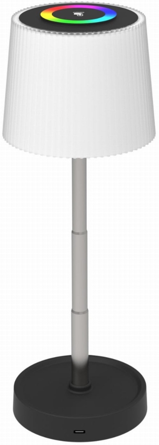 LED RGBW dimbare oplaadbare buitentafellamp LED/2W/5V IP44 1200 mAh grijs