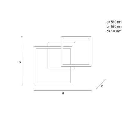 LED RGBW dimbare plafondlamp LED/75W/230V 3000-6500K + afstandsbediening