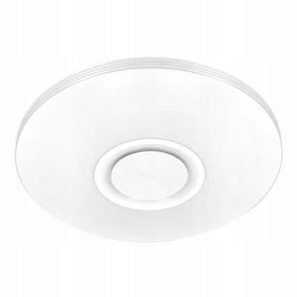 RGBW-dimbare LED-plafondlamp met ingebouwde speaker, 60 W, 230 V, 3000–6000 K, Ø 40 cm, wit + afstandsbediening