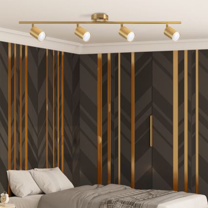 LED RGBW dimbare inbouwspot GOLDI 4xGU10/6,5W/230V 2700-6500K Wi-Fi goudkleurig