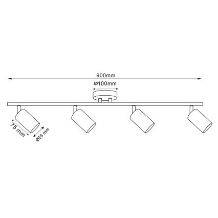 LED RGBW dimbare inbouwspot GOLDI 4xGU10/6,5W/230V 2700-6500K Wi-Fi goudkleurig