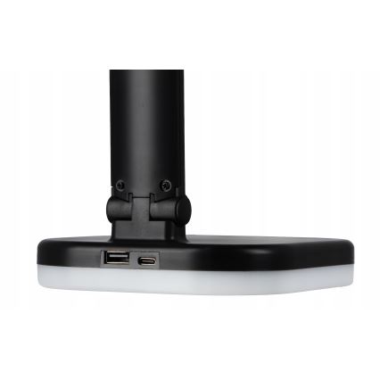 LED RGBW dimbare tafellamp met draadloos opladen LED/7W/5V USB zwart