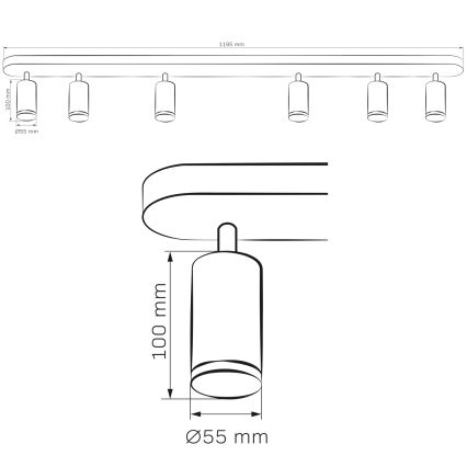 Spot encastrable LED RGBW dimmable pour salle de bains TURYN 6xGU10/6,5W/230V 2700-6500K Wi-Fi IP44 blanc