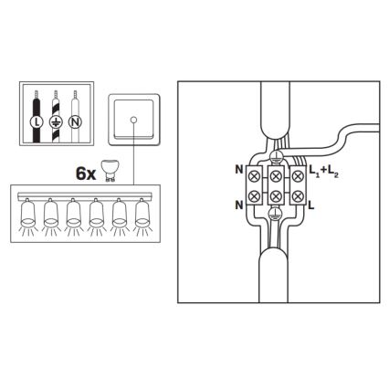 Spot encastrable LED RGBW dimmable pour salle de bains TURYN 6xGU10/6,5W/230V 2700-6500K Wi-Fi IP44 blanc