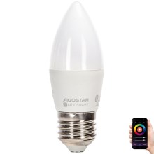 LED RGBW Lamp C37 E27/6,5W/230V 2700-6500K - Aigostar