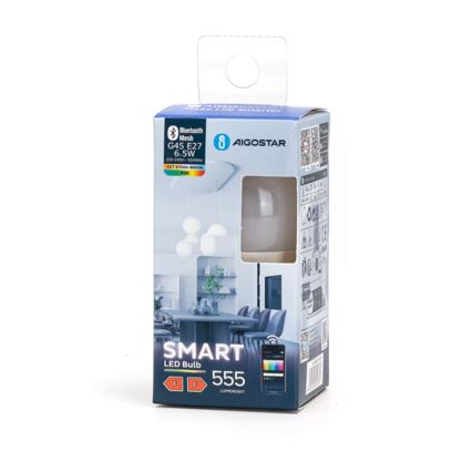 LED RGBW dimbare lamp G45 E27/6,5W/230V 2700-6500K - Aigostar