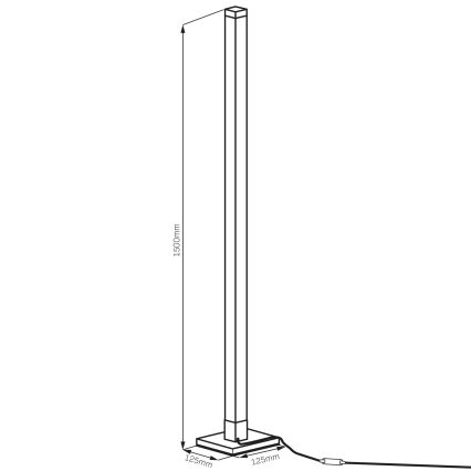 LED RGBW Lampadaire à intensité variable MAGICAL LED/7W/230V + télécommande