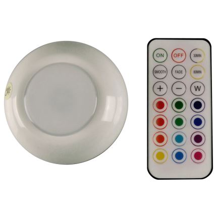 LED RGBW Dimbare meubelverlichting LED/0,5W/4,5V 3xAAA wit + afstandsbediening