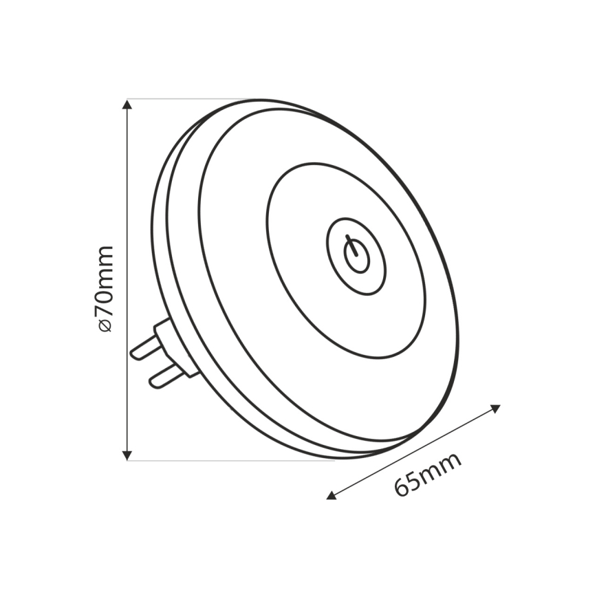 LED RGBW Nachtlamp LED/1W/230V wit