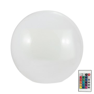 LED RGBW Solar lamp BALL LED/1,2V diameter 30 cm IP65 + afstandsbediening