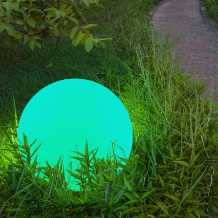 LED RGBW Solar lamp BALL LED/1,2V diameter 30 cm IP65 + afstandsbediening