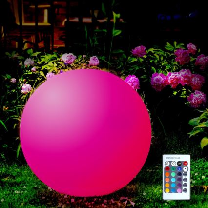 LED RGBW Solar lamp BALL LED/1,2V diameter 30 cm IP65 + afstandsbediening