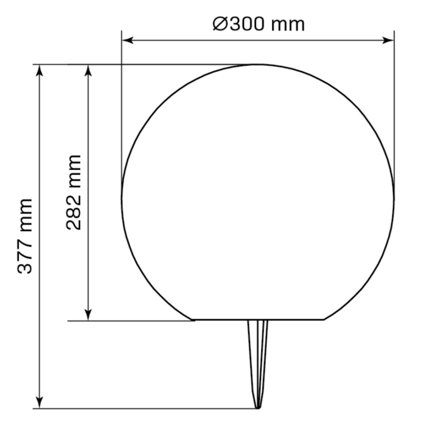 LED RGBW Solar lamp BALL LED/1,2V diameter 30 cm IP65 + afstandsbediening