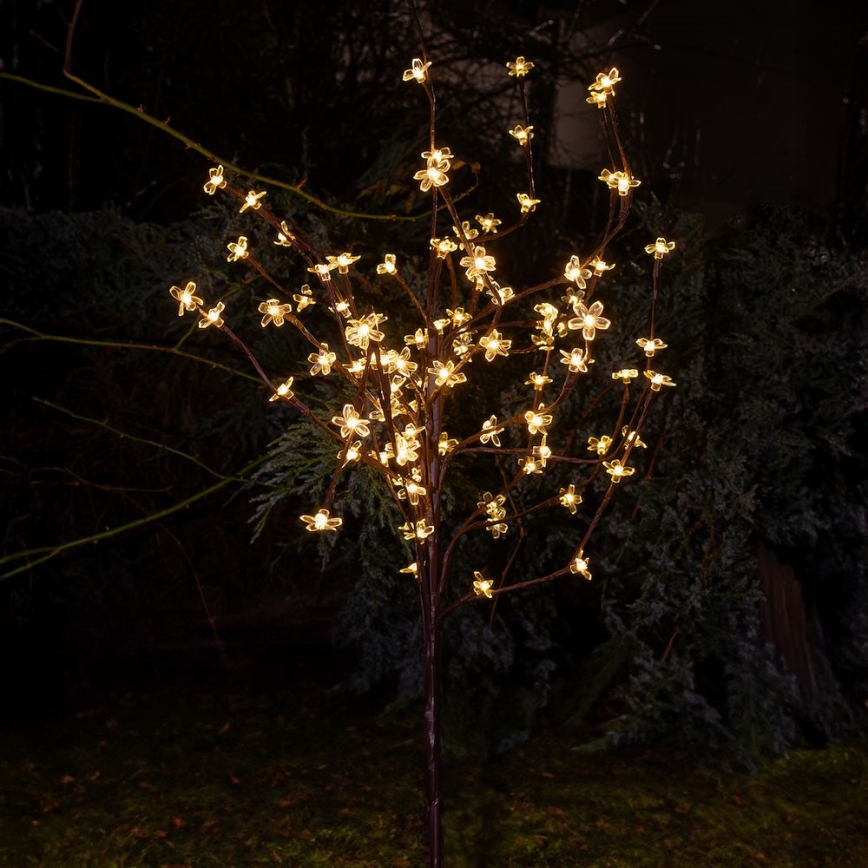 LED RGBW Solar lamp TREE LED/0,1W/1,2V 600 mAh IP44 bruin