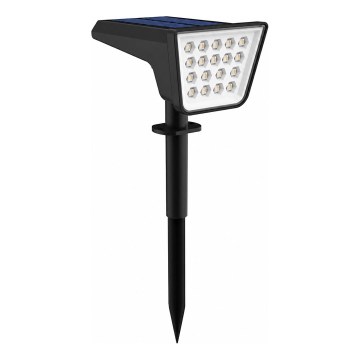 LED RGBW zonne-LEDlamp met sensor LED/3,7V IP54 1200 mAh zwart
