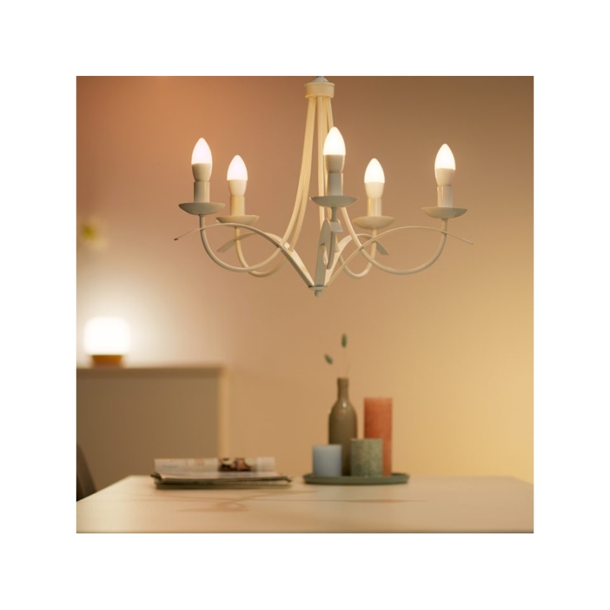 LED RVBW Ampoule à intensité variable C37 E14/4,9W/230V 2200-6500K CRI 90 Wi-Fi -WiZ