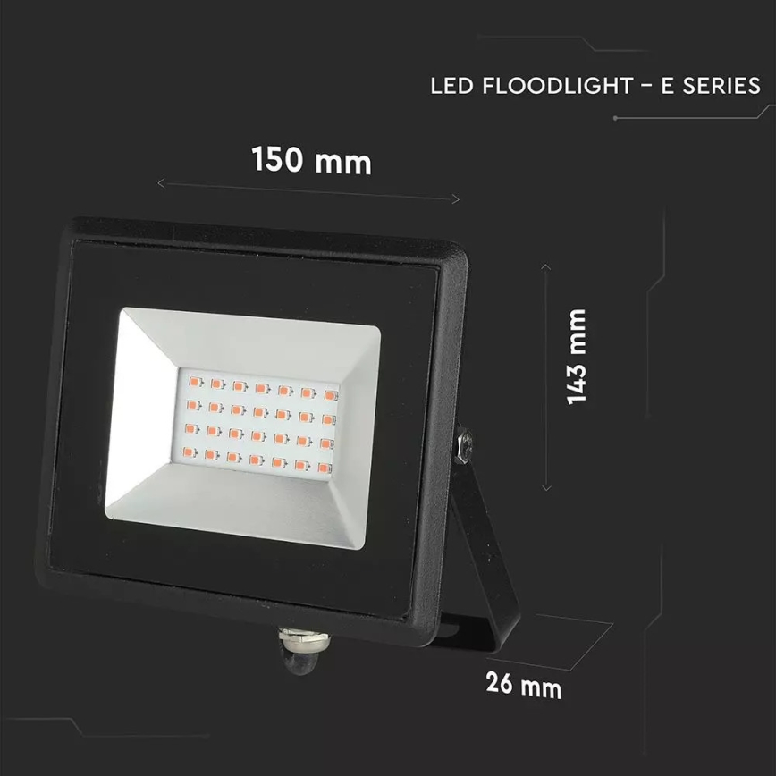 LED Schijnwerper LED/20W/230V IP65 roze licht