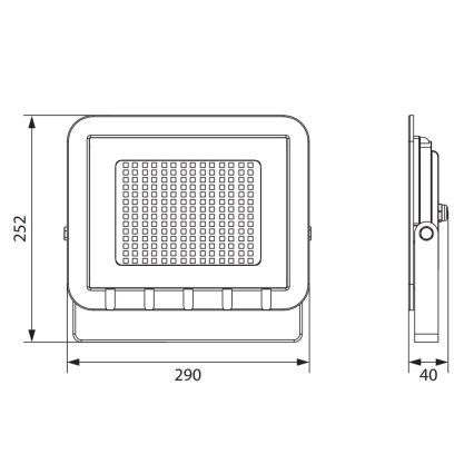 LED Schijnwerper ALUM 1xLED/100W/230V IP65 4000K