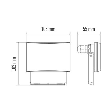 LED Schijnwerper LED/10,5W/230V IP65