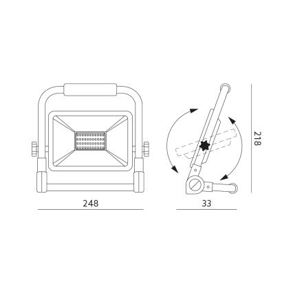 LED Schijnwerper LED/100W/230V 4000K IP65