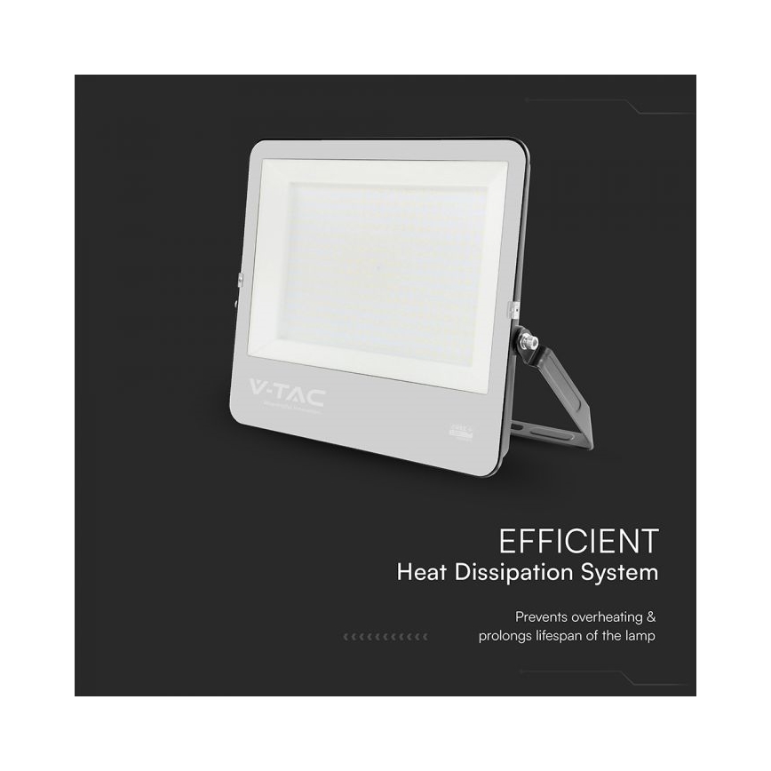 LED-schijnwerper LED/300W/230V 4000K IP65 zwart