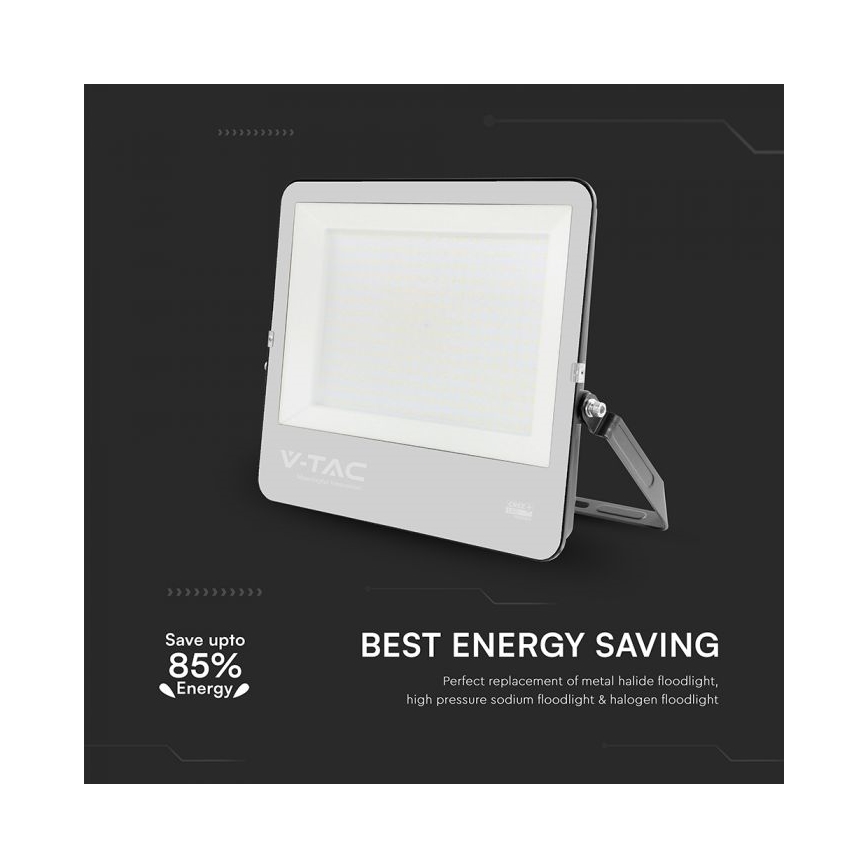 LED-schijnwerper LED/300W/230V 4000K IP65 zwart