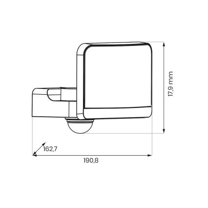 LED-schijnwerper met bewegings- en schemersensor DAVOS LED/30W/230V IP54 zwart