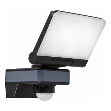 LED-schijnwerper met bewegings- en schemersensor LED/24W/230V 4200K IP54 zwart