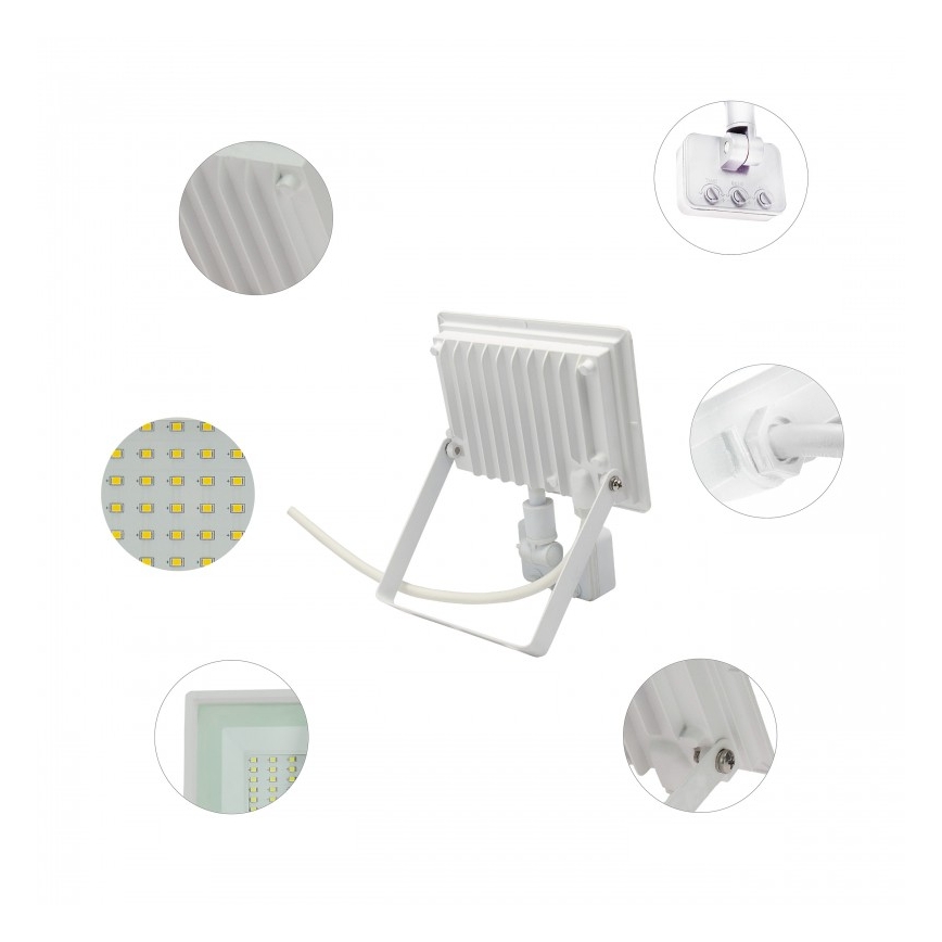 LED-schijnwerper met bewegingssensor NOCTIS LUX 3 LED/50W/230V 4000K IP44 wit