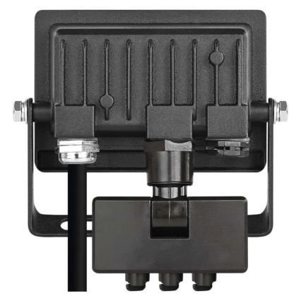 LED-reflector met bewegings- en schemersensor TAMBO EVO LED/10W/230V 4000K IP44 zwart