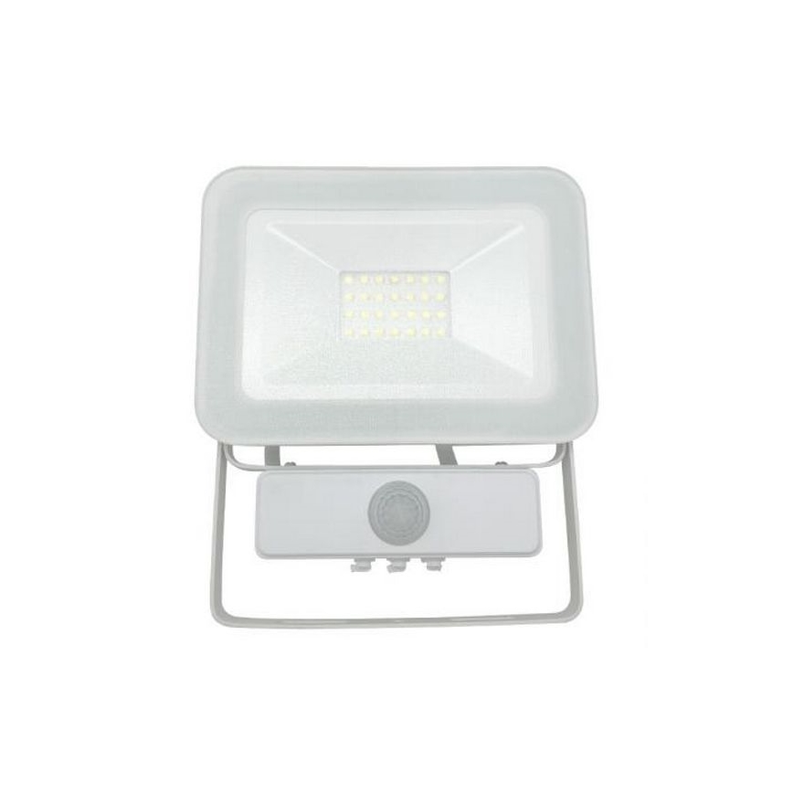 LED Schijnwerper met sensor LED/20W/265V 1800lm wit IP65