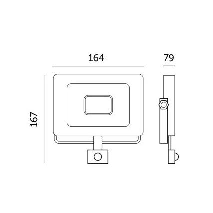 LED Schijnwerper met sensor LED/30W/230V 6500K IP44