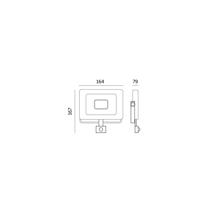 LED Schijnwerper met sensor LED/30W/230V 6500K IP44