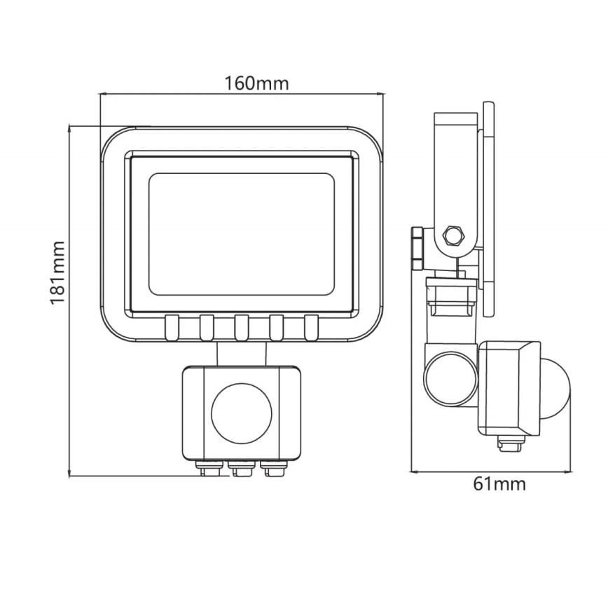 LED Schijnwerper met sensor LED/30W/230V IP65