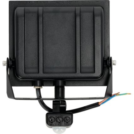 LED Schijnwerper met sensor LED/50W/230V 6500K IP44 zwart