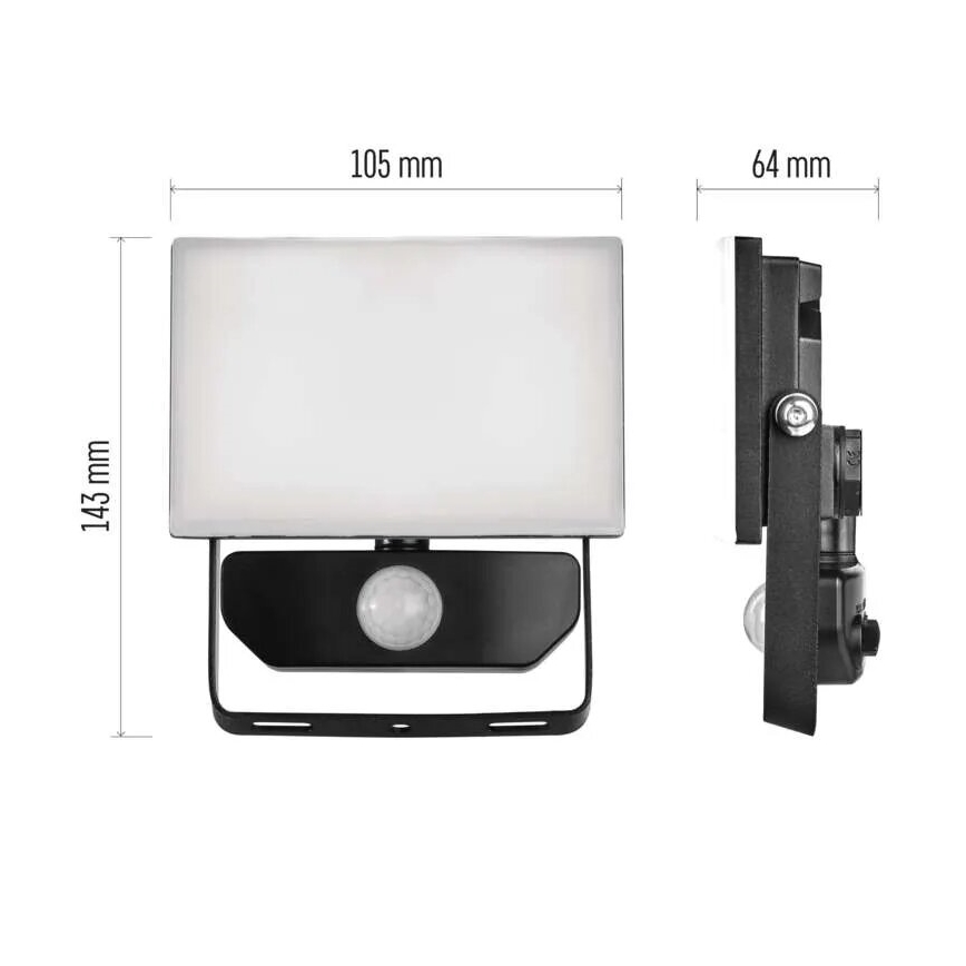 LED Schijnwerper met sensor TAMBO LED/10W/230V 4000K IP54
