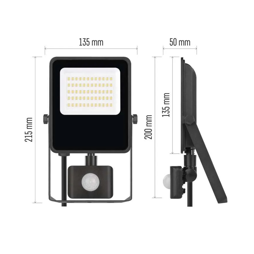 LED Schijnwerper met sensor VISIO LED/30W/230V 4000K IP65
