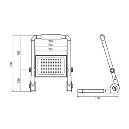 LED Schijnwerper met standaard ADVIVE WORK LED/100W/230V IP65