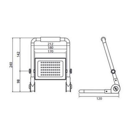 LED Schijnwerper met standaard ADVIVE WORK LED/50W/230V IP65