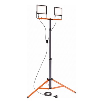 LED-schijnwerper met statief 2xLED/100W/230V 4500K IP65 zwart/oranje