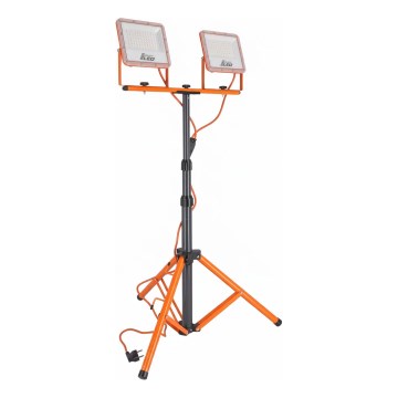 LED schijnwerper met statief 2xLED/50W/230V 4500K IP65 oranje